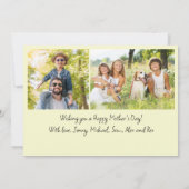 Gouden zonneschijn moeder multi foto Moederdag kaa (Achterkant)