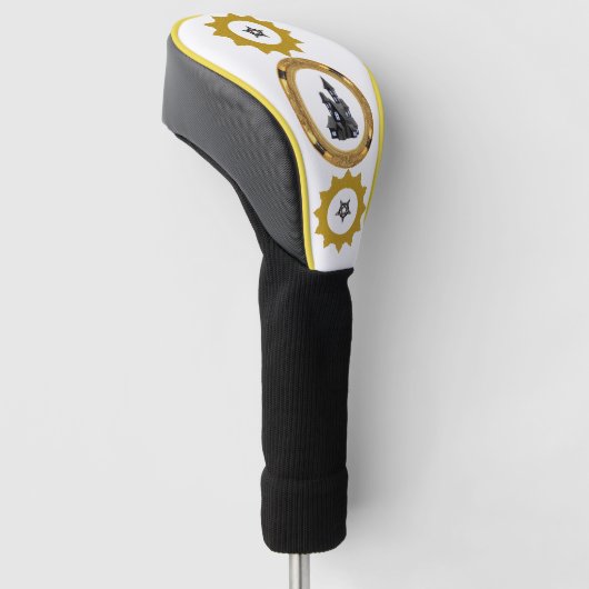 Gouden zonneschijn vector golfheadcover (Schuin)