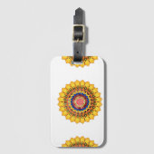 Gouden zonnestraal bagagelabel (Voorkant (verticaal))