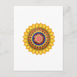 Gouden zonnestraal briefkaart