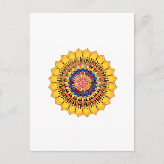 Gouden zonnestraal briefkaart (Voorkant)
