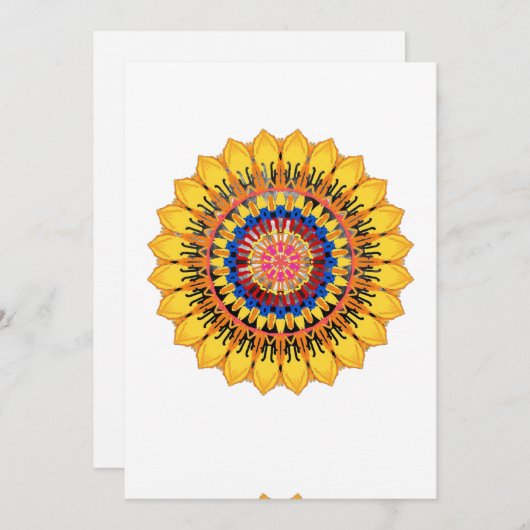 Gouden zonnestraal - Envelop Kaart (Voorkant / Achterkant)