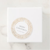 Gouden zonnestraal lijst art deco Vrolijk kerstfee Bedankjes Labels (In situ)