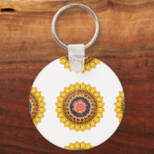 Gouden zonnestraal sleutelhanger (Voorkant)