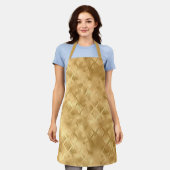 Gouden zonnestralen metallic Art Deco patroon Schort (Gedragen)
