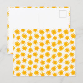 Gouden Zonneuitbarsting Patroon Ansichtkaart Briefkaart