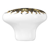 Gouden Zonnevlam Keramische Knop (Zijkant)