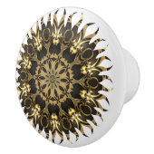 Gouden Zonnevlam Keramische Knop (Rechts)