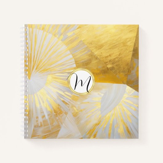 Gouden zonovergoten in zilveren dageraad notitieboek (Voorkant)