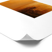 Gouden Zonsondergang Abstract Landschap Muurkunst Poster (Hoek)