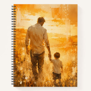 Gouden Zonsondergang Aquarel Canvas Wandkunst Notitieboek