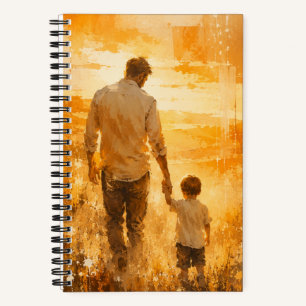 Gouden Zonsondergang Aquarel Canvas Wandkunst Notitieboek
