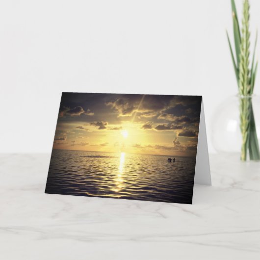 Gouden Zonsondergang Bedankkaart (Voorkant)