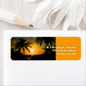 Gouden Zonsondergang bij Tropical Beach Etiket (Insitu)