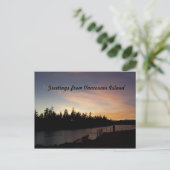 Gouden Zonsondergang Briefkaart (Staand voorkant)