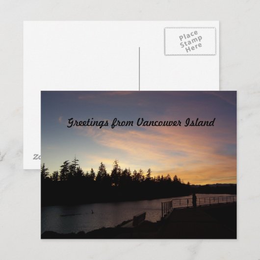 Gouden Zonsondergang Briefkaart (Voorkant / Achterkant)