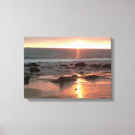 Gouden zonsondergang fotografie, Corona del Mar, C Canvas Afdruk (Voorkant)