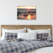 Gouden zonsondergang fotografie, Corona del Mar, C Canvas Afdruk (Insitu (Slaapkamer))
