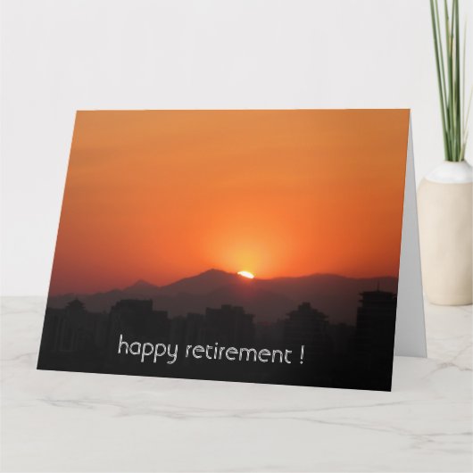 gouden zonsondergang groot kaart (Voorkant)