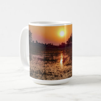 Gouden zonsondergang koffiemok