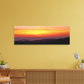 Gouden Zonsondergang Landschap Canvasprint Canvas Afdruk