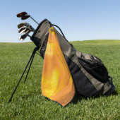 Gouden Zonsondergang Marmer Golfhanddoek (Groen)