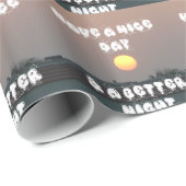 Gouden zonsondergang met leuke dag/nacht wensen cadeaupapier (Rol Hoek)