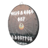 Gouden zonsondergang met leuke dag/nacht wensen dartbord (Voorkant Rechts)