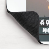 Gouden zonsondergang met leuke dag/nacht wensen muismat (Hoek)