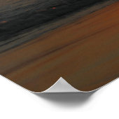 Gouden zonsondergang op het strand van El Zonte Poster (Hoek)