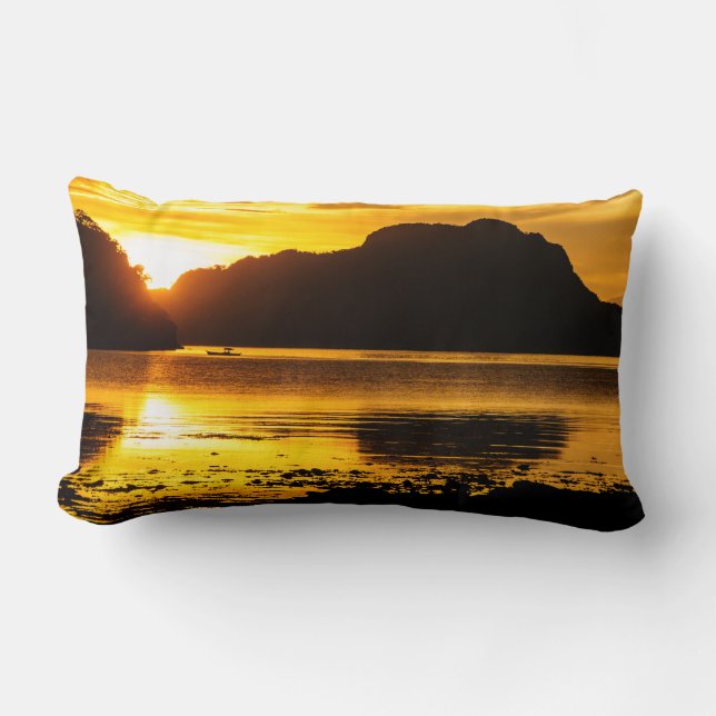 Gouden zonsondergang over de baai kussen (Voorkant)