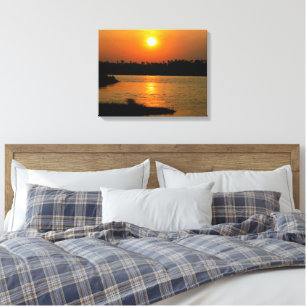 Gouden Zonsondergang Over De Nijl - Canvas Art Afdruk