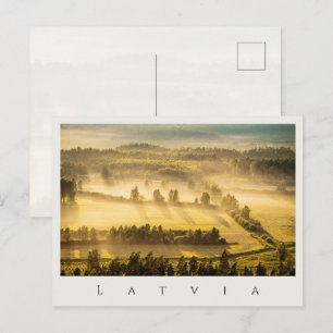 Gouden zonsondergang over Vidzeme, Letland Briefkaart