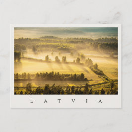 Gouden zonsondergang over Vidzeme, Letland Briefkaart
