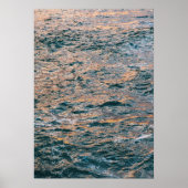 Gouden Zonsondergang Reflectie op Ocean Waves - Tr Poster (Voorkant)