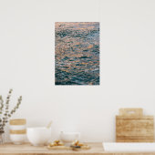 Gouden Zonsondergang Reflectie op Ocean Waves - Tr Poster (Keuken)