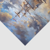 Gouden Zonsondergang Zeilschip Decoupage Tissuepapier (Detail)
