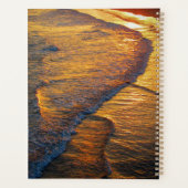 Gouden Zonsondergangsgolven op de Kustfoto van het Planner (Achterkant)