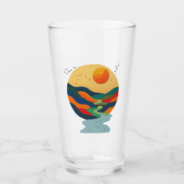Gouden Zonsondergangvallei Glas