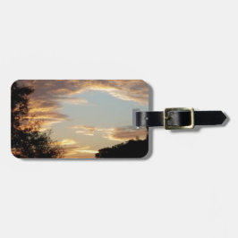 gouden zonsopgang bagagelabel