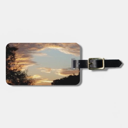 gouden zonsopgang bagagelabel (Voorkant horizontaal)