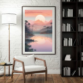 Gouden zonsopgang boven de Misty Mountains Poster