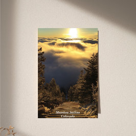 Gouden Zonsopgang boven de wolken Perfect Poster