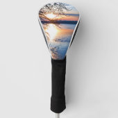 Gouden zonsopgang boven het meer landschapsfotogra golfheadcover (Voorkant)