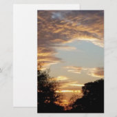 gouden zonsopgang briefpapier (Voorkant / Achterkant)