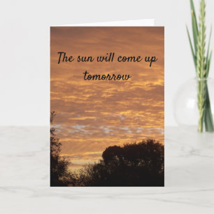 Gouden zonsopgang Denk aan jou blanco kaart