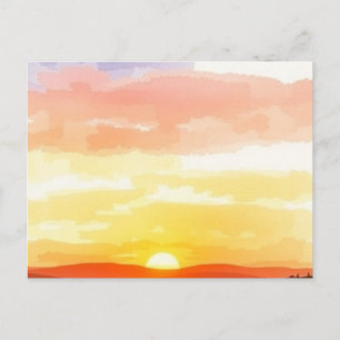 Gouden Zonsopgang en Zonsondergang Ansichtkaart Briefkaart