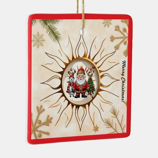 "Gouden zonsopgang" Keramisch Ornament (Rechts)