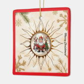 "Gouden zonsopgang" Keramisch Ornament (Links)