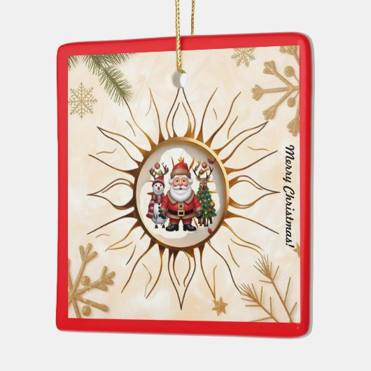 "Gouden zonsopgang" Keramisch Ornament (Links)